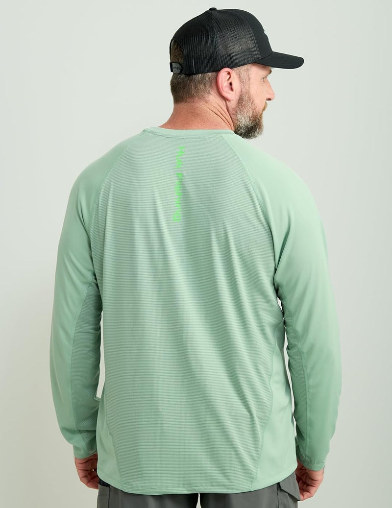 HUK Store قميص أيقوني للرجال بأكمام طويلة، قميص أداء لصيد الأسماك - Image 3